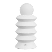 Load image into Gallery viewer, Set of Two 13" Clear Geometric Table Lamps With Globe Shades
