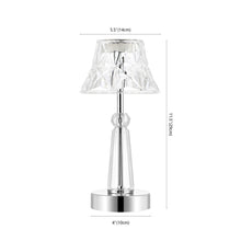 Load image into Gallery viewer, 12" Silver Novelty USB Table Lamp With Empire Shade
