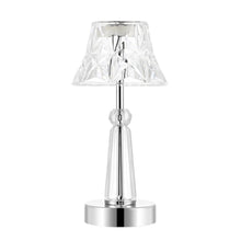 Load image into Gallery viewer, 12" Silver Novelty USB Table Lamp With Empire Shade
