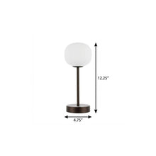Load image into Gallery viewer, 12" Antiqued Bronze Novelty USB Table Lamp With Globe Shade
