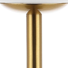 Load image into Gallery viewer, 12" Gold USB Table Lamp With Globe Shade
