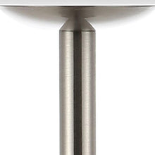 Load image into Gallery viewer, 13" Nickel USB Table Lamp With Dome Shade
