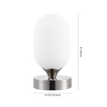 Load image into Gallery viewer, 8" Nickel Novelty USB Table Lamp
