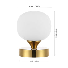 Load image into Gallery viewer, 6" Gold Novelty USB Table Lamp With Globe Shade
