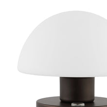 Load image into Gallery viewer, 6" Antiqued Bronze Novelty USB Table Lamp With Dome Shade
