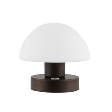 Load image into Gallery viewer, 6" Antiqued Bronze Novelty USB Table Lamp With Dome Shade
