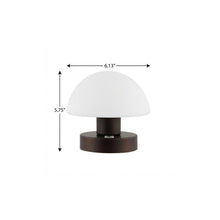 Load image into Gallery viewer, 6" Antiqued Bronze Novelty USB Table Lamp With Dome Shade
