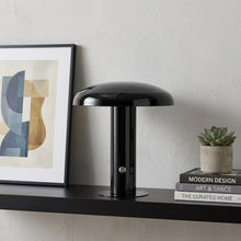 Load image into Gallery viewer, 11" Black Novelty USB Table Lamp With Globe Shade
