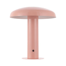 Load image into Gallery viewer, 11" Pink Round USB Table Lamp With Globe Shade
