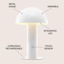 Load image into Gallery viewer, 11" White Novelty USB Table Lamp With Globe Shade

