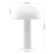 Load image into Gallery viewer, 11" White Novelty USB Table Lamp With Globe Shade
