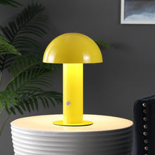 Load image into Gallery viewer, 11" Yellow Novelty USB Table Lamp With Globe Shade
