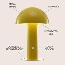 Load image into Gallery viewer, 11" Yellow Novelty USB Table Lamp With Globe Shade
