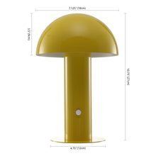 Load image into Gallery viewer, 11" Yellow Novelty USB Table Lamp With Globe Shade
