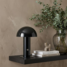Load image into Gallery viewer, 11" Forest Green Novelty USB Table Lamp With Globe Shade
