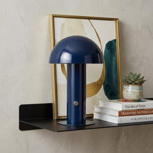Load image into Gallery viewer, 11" Blue Novelty USB Table Lamp With Globe Shade
