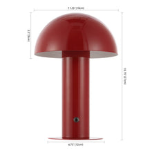 Load image into Gallery viewer, 11" Red Novelty USB Table Lamp With Globe Shade
