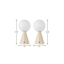Load image into Gallery viewer, Set of Two 12" Clear Lighthouse USB Table Lamps
