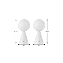 Load image into Gallery viewer, Set of Two 12" Clear Lighthouse USB Table Lamps
