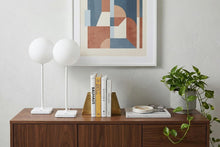 Load image into Gallery viewer, Set of Two 18" White USB Table Lamps LED
