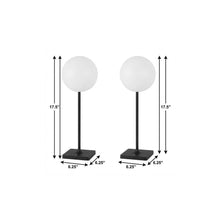Load image into Gallery viewer, Set of Two 18" Black USB Table Lamps

