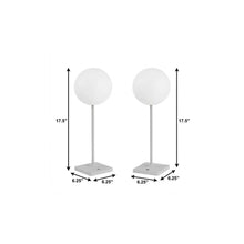 Load image into Gallery viewer, Set of Two 18" Gray USB Table Lamps LED
