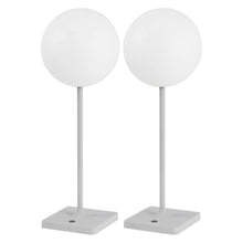 Load image into Gallery viewer, Set of Two 18" Gray USB Table Lamps LED
