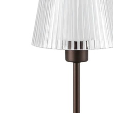 Load image into Gallery viewer, 13" Antiqued Bronze USB Table Lamp With Empire Shade
