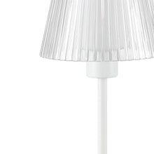 Load image into Gallery viewer, 13" White USB Table Lamp With Empire Shade
