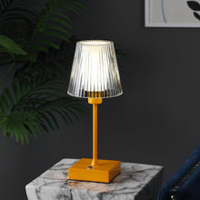 Load image into Gallery viewer, 13" Orange USB Table Lamp With Empire Shade
