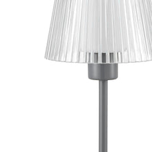 Load image into Gallery viewer, 13" Gray USB Table Lamp With Empire Shade
