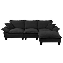 Load image into Gallery viewer, Modular Sectional Sofa With Movable Ottoman &amp; Pillows
