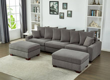 Load image into Gallery viewer, 5 Seater Oversized Convertible L &amp; U Shaped Couch
