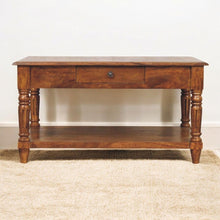 Load image into Gallery viewer, Turned Legs Drawer Table
