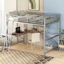 Load image into Gallery viewer, Loft Bed With Desk And Shelf, Modern Design
