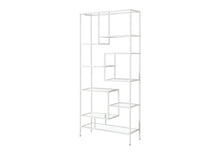 Load image into Gallery viewer, Nine Tier Etagere Bookcase - White / Clear
