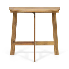 Load image into Gallery viewer, Outdoor Half Round Folding Acacia Wood Bistro Table
