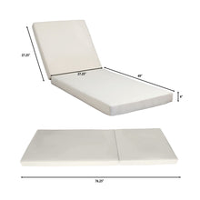 Load image into Gallery viewer, Premium Acacia Wood Lounge Chaise Set With Water Resistant Cushions, Adjustable Recline - Cream / Teak
