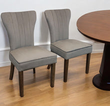 Load image into Gallery viewer, Upholstered Velvet Dining Parsons Chairs (Set of 2) - Gray

