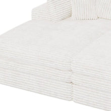 Load image into Gallery viewer, 79" White Corduroy Sleeper Sofa
