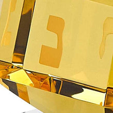 Load image into Gallery viewer, Mouth Blown Dreidel On Stand - Amber
