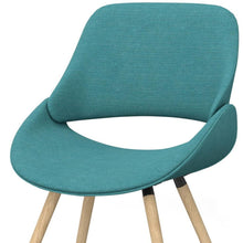 Load image into Gallery viewer, Dining Parsons Chair - Blue / Brown
