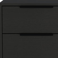 Load image into Gallery viewer, 17.7" x 13.7" x 22.4" Two Drawer Faux Wood Nightstand - Black
