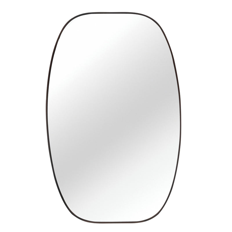 Aluminum Oval Framed Bathroom Vanity Mirror (756121) - Black