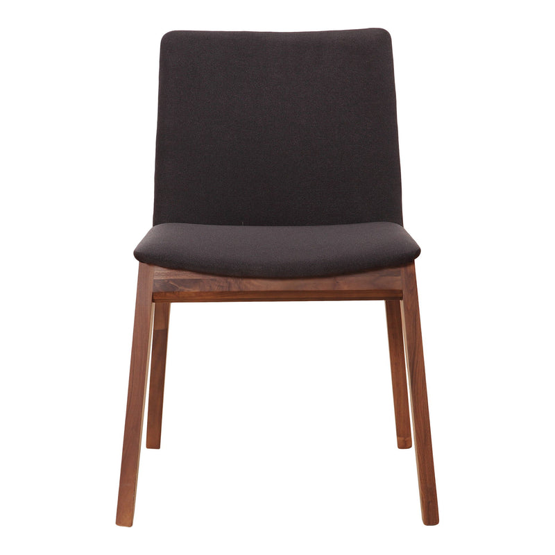 Upholstery Solid Wood Dining Room Side Chairs (Set of 2) - Black / Walnut