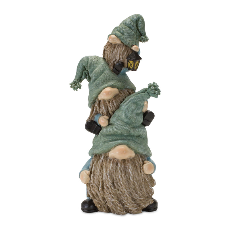 Poly Christmas Figurine Tabletop Sculpture (Set of 2) - Blue / Green