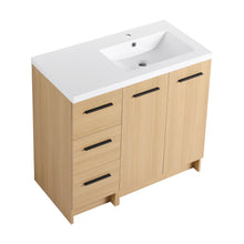Load image into Gallery viewer, Wall Mounted Floating Bathroom Vanity With Sink, Door &amp; Drawers Modular Cabinet
