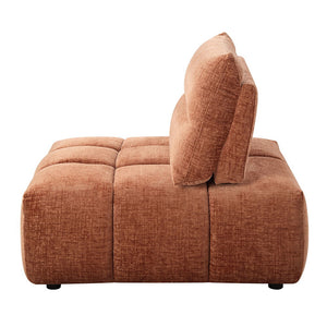 Loanna - Modular - Armless Chair - Coral Red Chenille