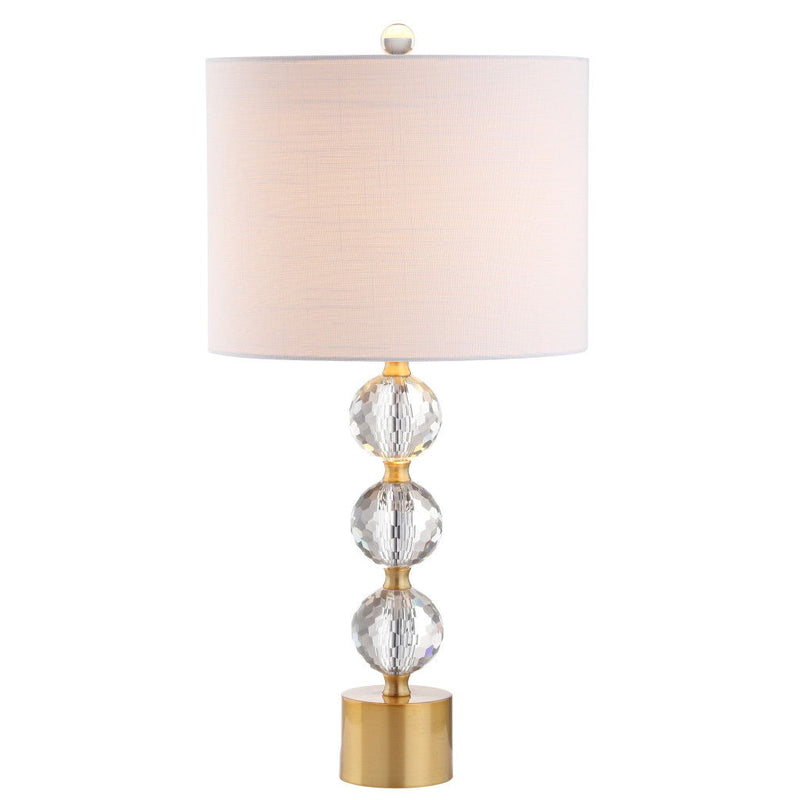 25" Novelty Table Lamp LED With Drum Shade - Clear