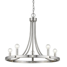 Load image into Gallery viewer, Candle Style Five Light Dimmable Chandelier - Silver
